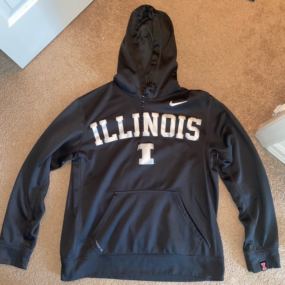grey illinois hoodie